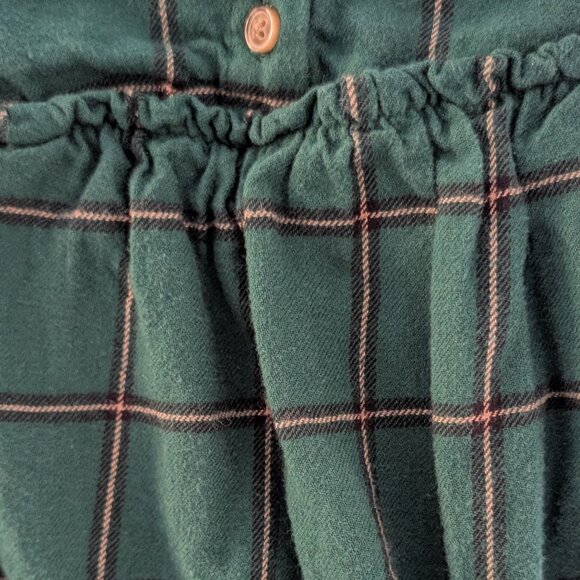 2/$10 ❤️ Carter’s 3M Green Plaid Ruffle Bodysuit Romper | Holiday Romper - Picture 4 of 5